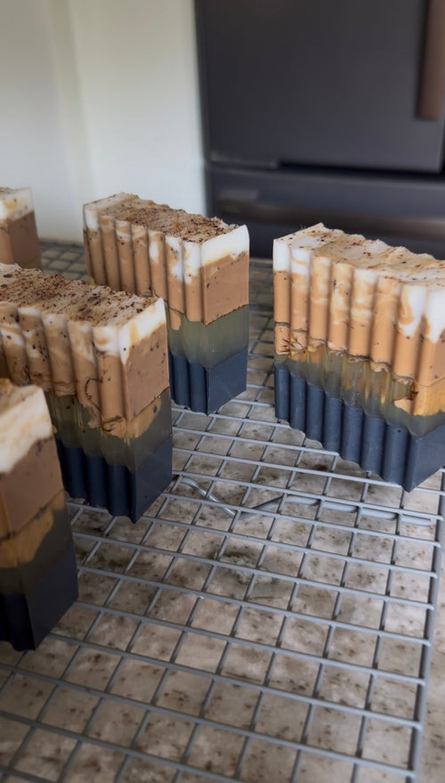 Handmade Charcoal Honey & Coffee Soap