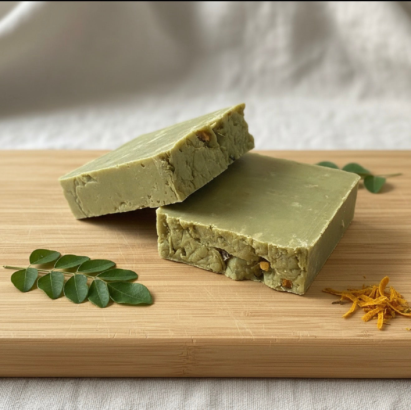 Green Moringa Turmeric Soap Bundle (4 bars)