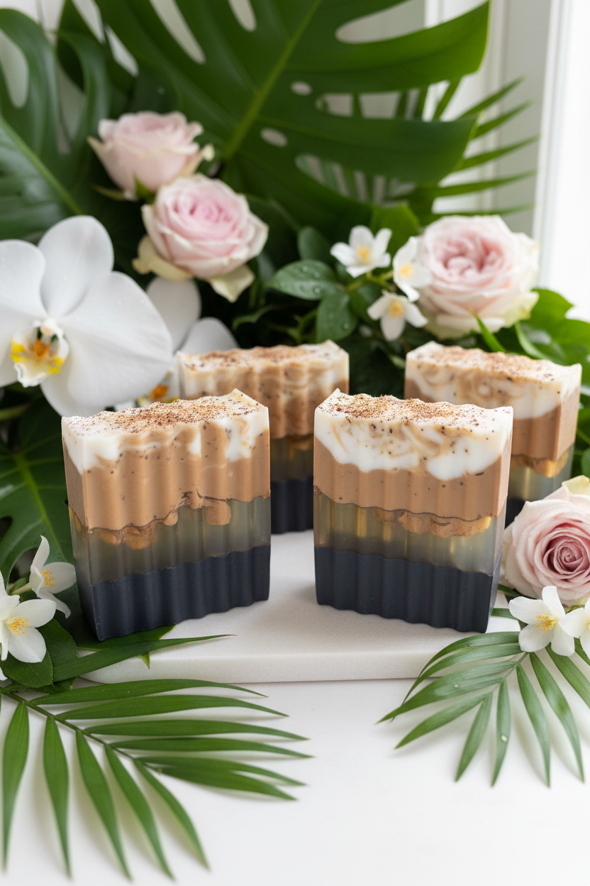 Handmade Charcoal Honey & Coffee Soap