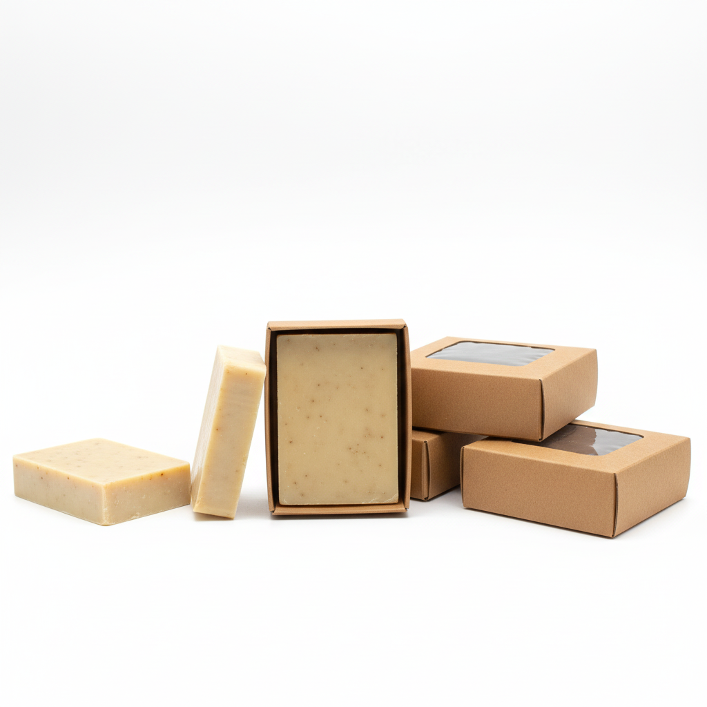 Kojic soap white background